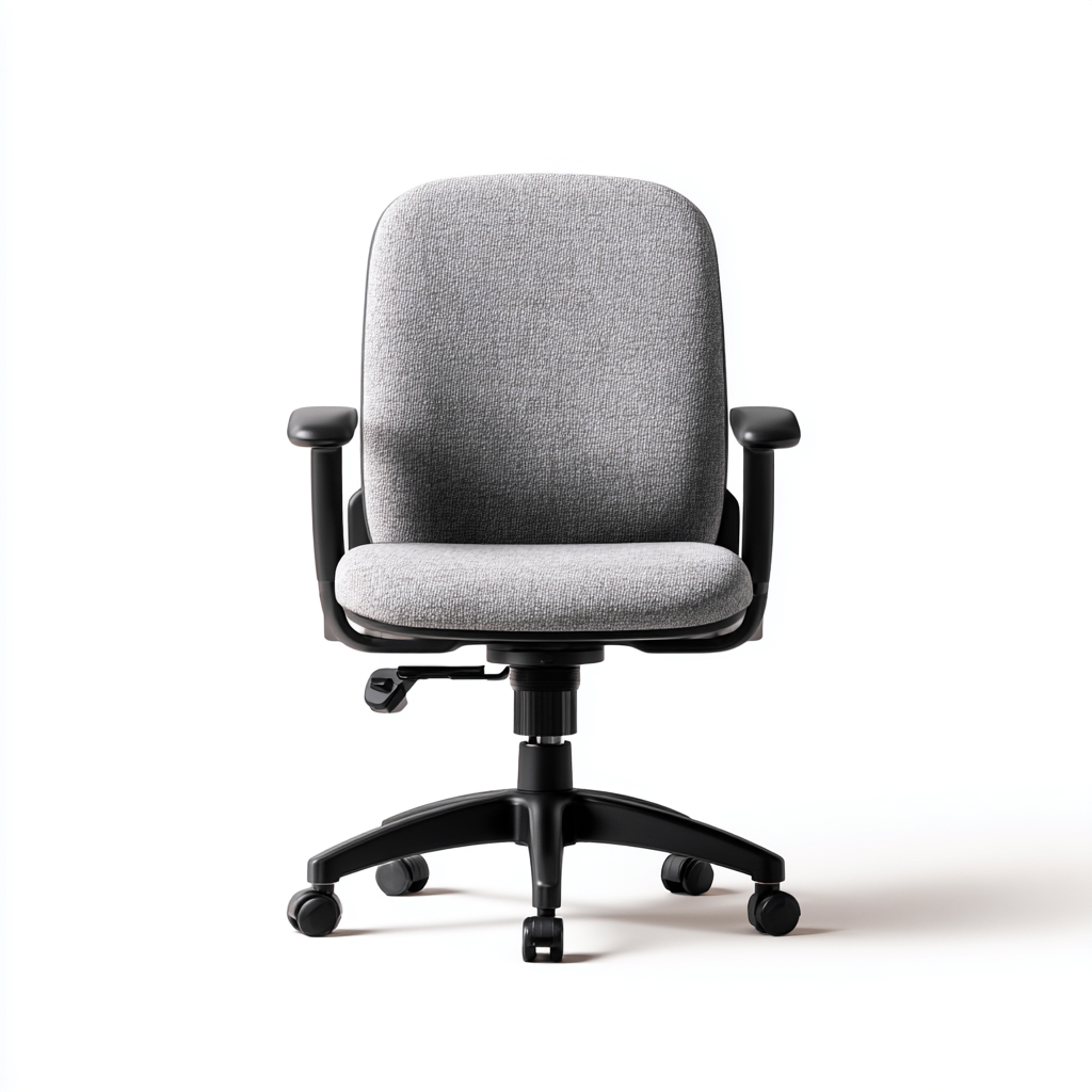 Chaise de bureau ergonomique tissu 58x58x94 cm gris clair pour poste de travail - design moderne-Interiorsta