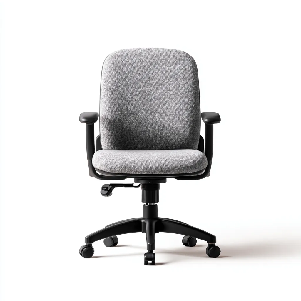 Chaise de bureau ergonomique tissu 58x58x94 cm gris clair pour poste de travail - design moderne-Interiorsta