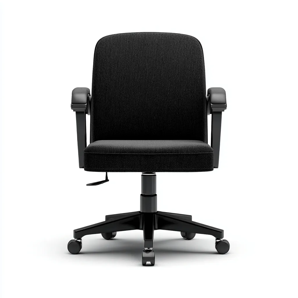 Chaise de bureau ergonomique tissu 57x57x90 cm noire pour poste de travail - design moderne-Interiorsta
