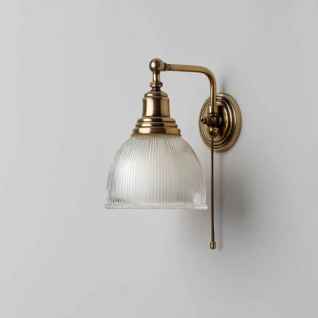 Applique murale métal-verre 18x22x31 cm - doré-verre transparent - design classique-Interiorsta