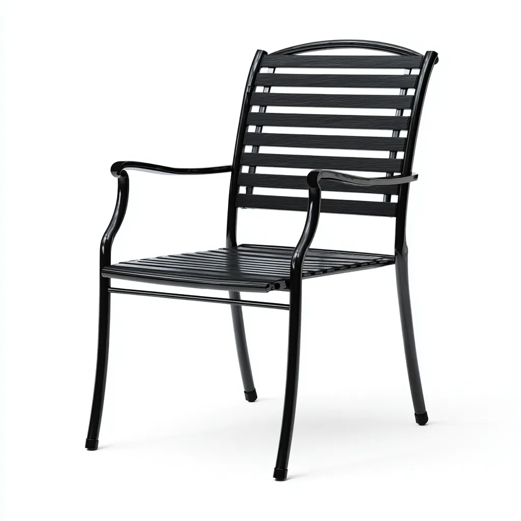 Fauteuil de jardin - métal - 55x58x89 cm - noir - style moderne-Interiorsta