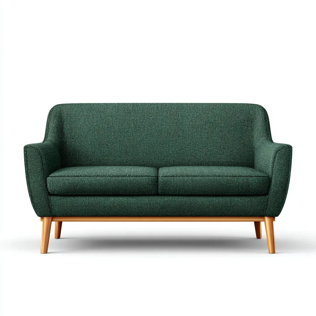 Canapé 2 places en tissu 172x82x86 cm - vert foncé - adapté au salon - style scandinave moderne-Interiorsta