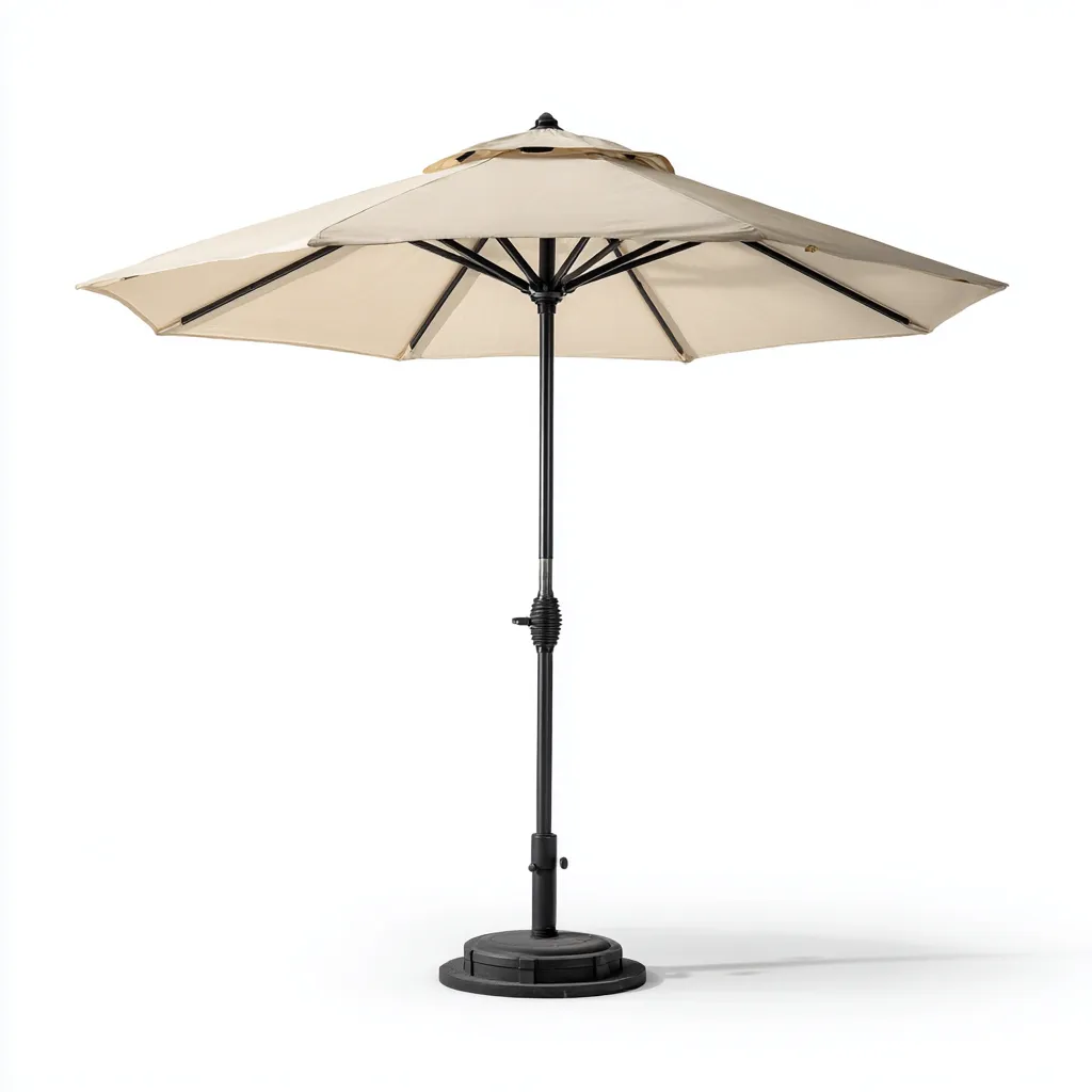 Parasol de jardin - aluminium - 300x300x250 cm - beige - pour terrasse et jardin - design moderne-Interiorsta