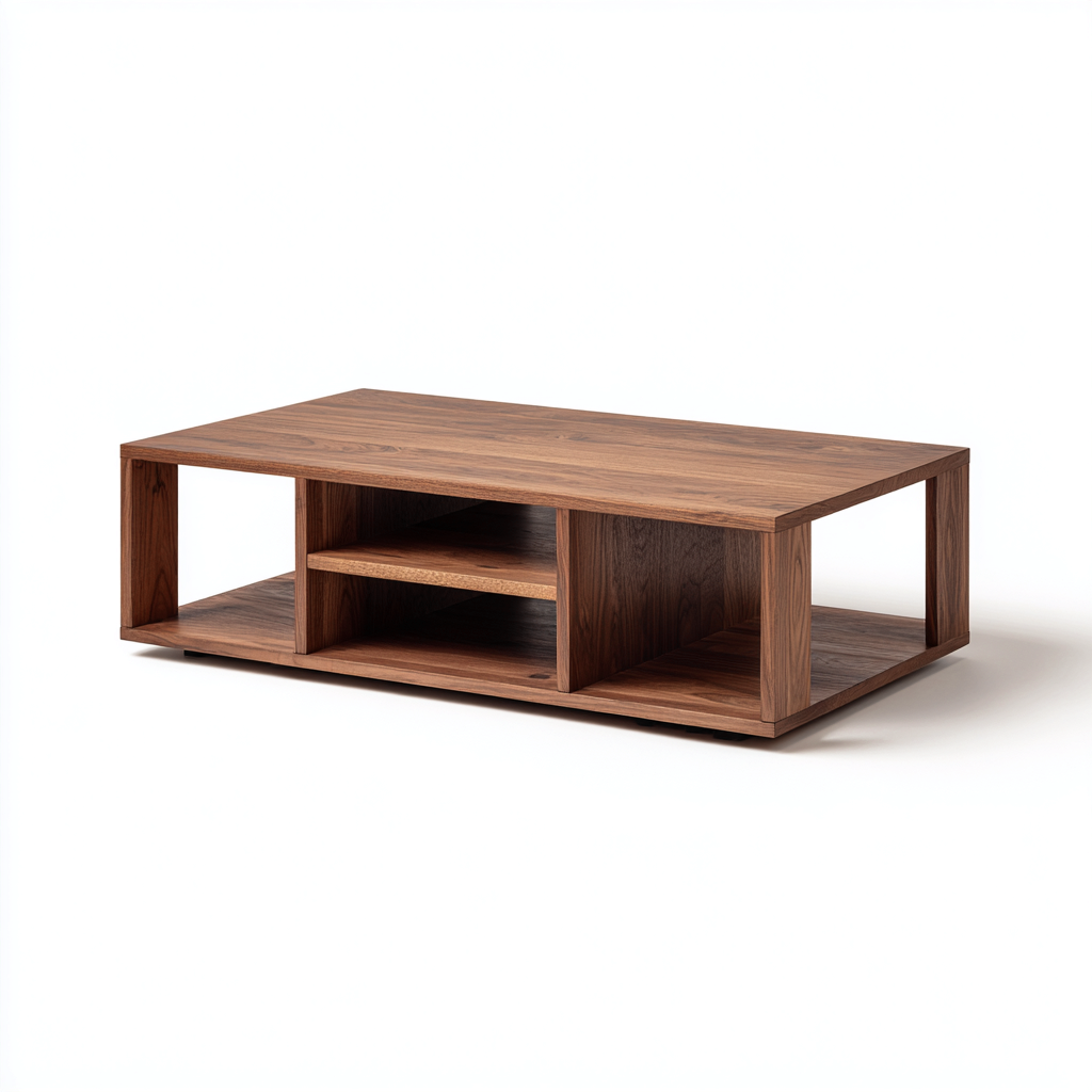 Table basse bois 110x55x38 cm - bois naturel - style moderne-Interiorsta