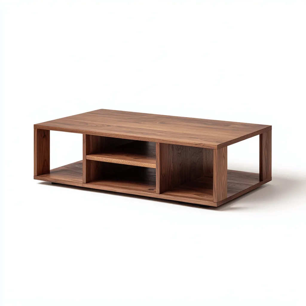 Table basse bois 110x55x38 cm - bois naturel - style moderne-Interiorsta