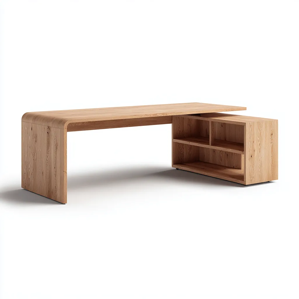 Bureau en bois 150x60x75 cm - chêne - design moderne adapté au bureau-Interiorsta