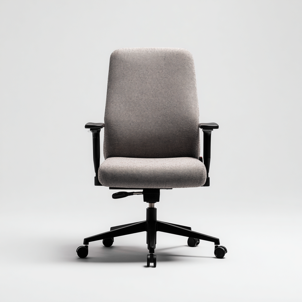 Chaise de bureau ergonomique tissu 60x60x100 cm gris clair pour poste de travail - design moderne-Interiorsta