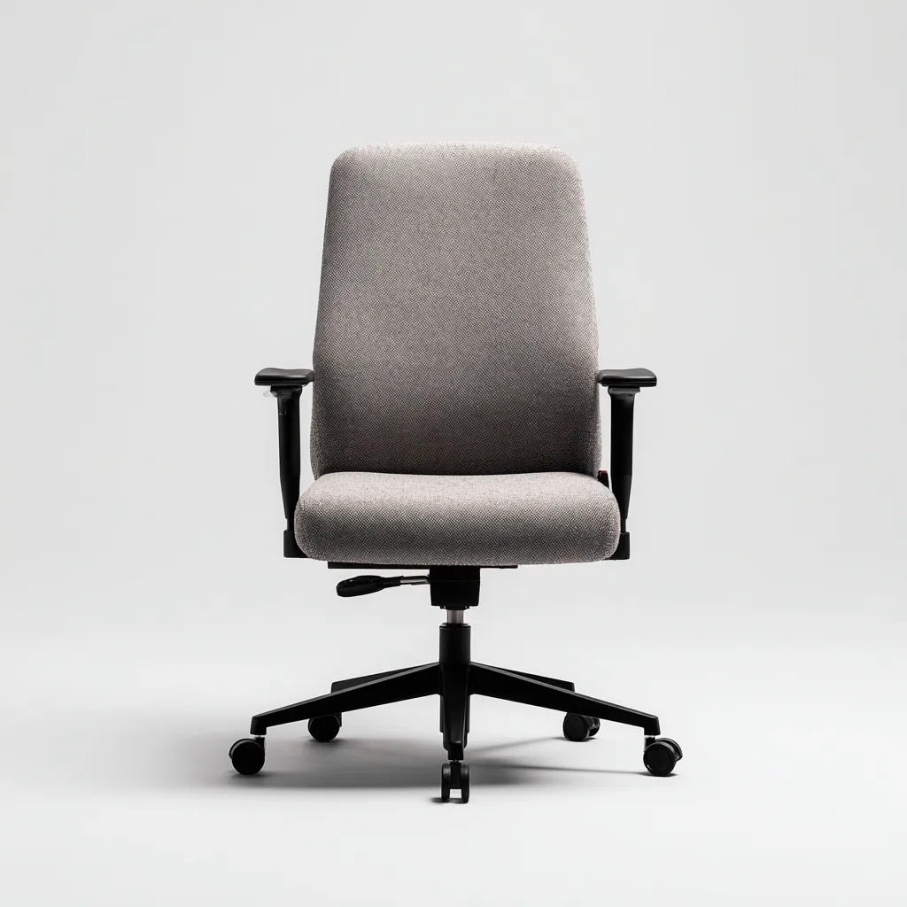 Chaise de bureau ergonomique tissu 60x60x100 cm gris clair pour poste de travail - design moderne-Interiorsta