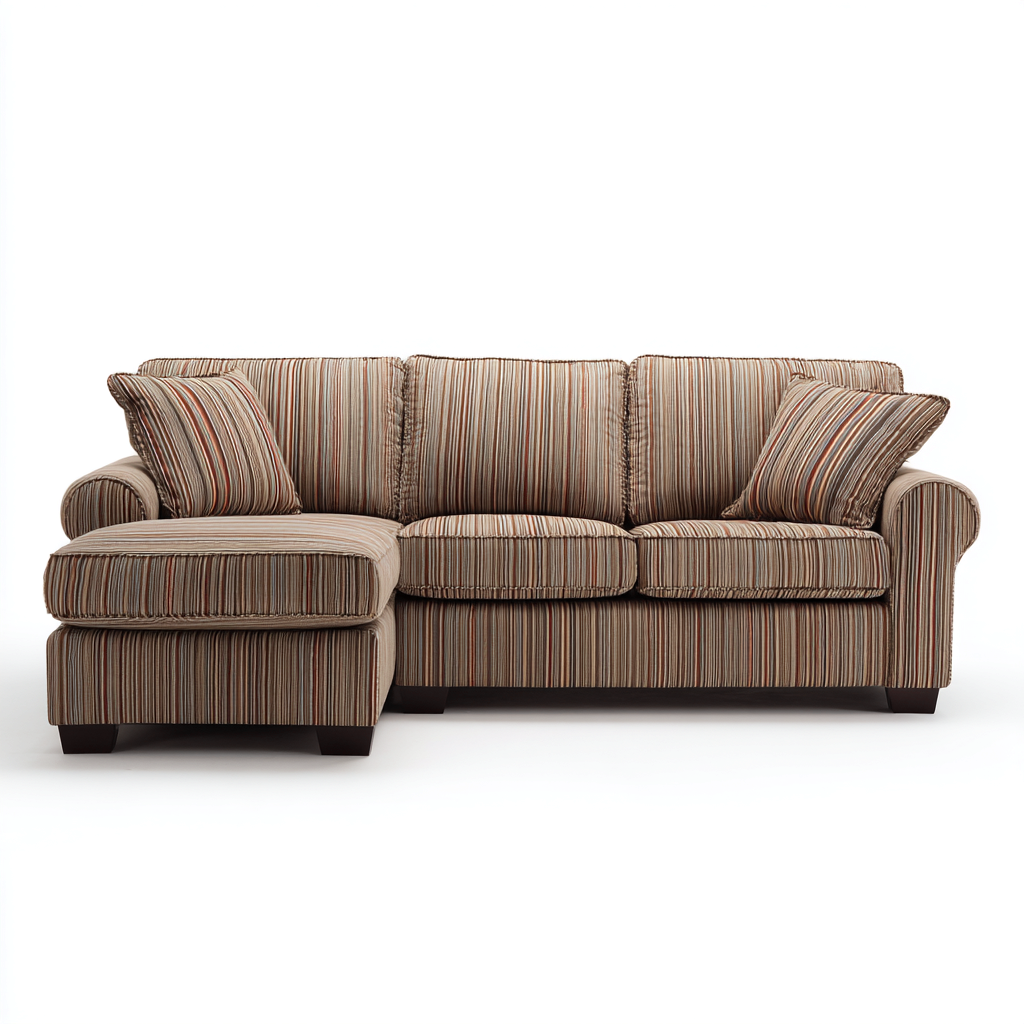 Canapé d'angle - tissu - 255x160x88 cm - multicolore - design contemporain-Interiorsta