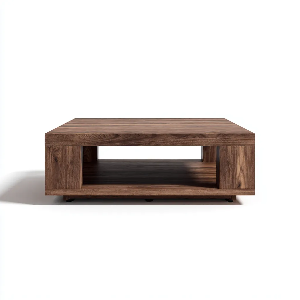 Table basse en bois 110x60x40 cm - marron - design moderne - adaptée au salon-Interiorsta