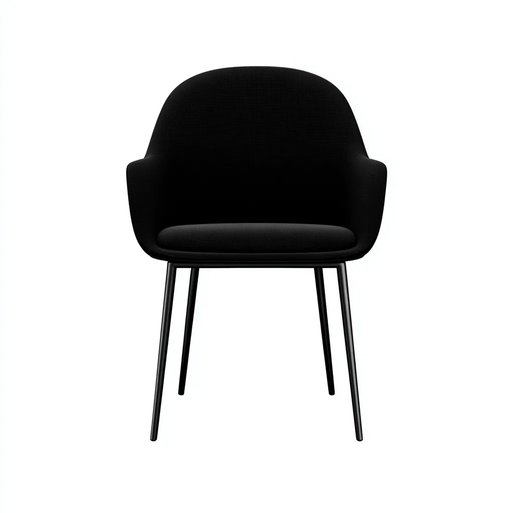 Chaise de salle à manger - tissu-métal - 52x48x82 cm - noir - style moderne-Interiorsta