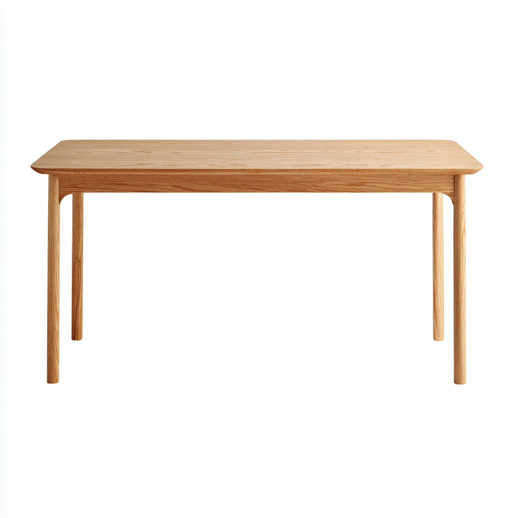Table à manger - bois massif - 160x85x75 cm - chêne clair - design moderne pour salle à manger-Interiorsta