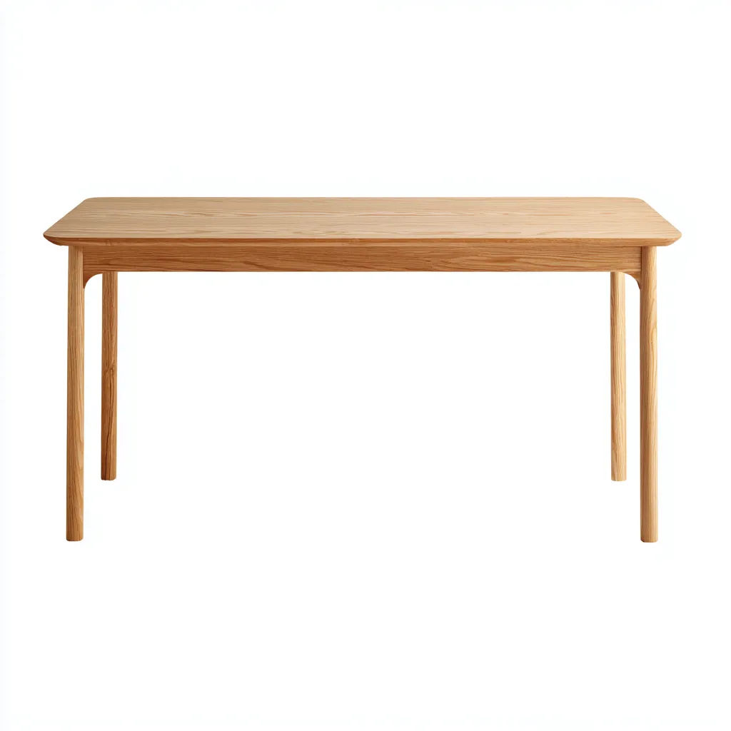 Table à manger - bois massif - 160x85x75 cm - chêne clair - design moderne pour salle à manger-Interiorsta