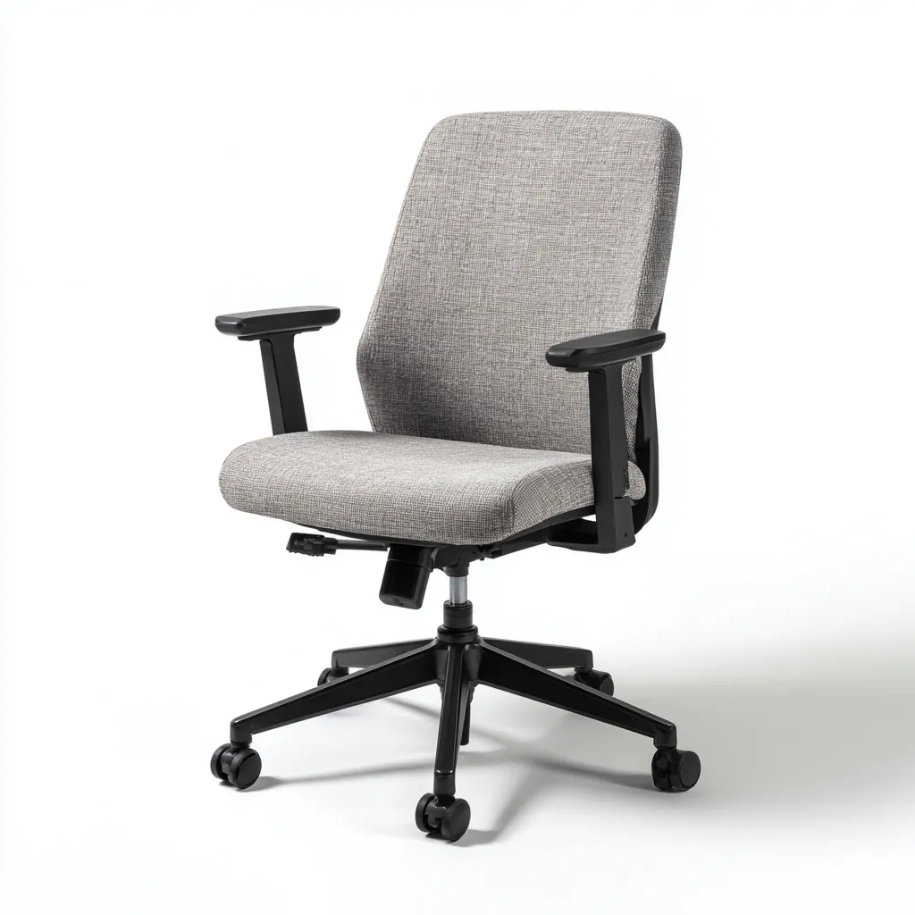 Chaise de bureau ergonomique tissu 59x59x98 cm gris clair pour poste de travail - design moderne-Interiorsta