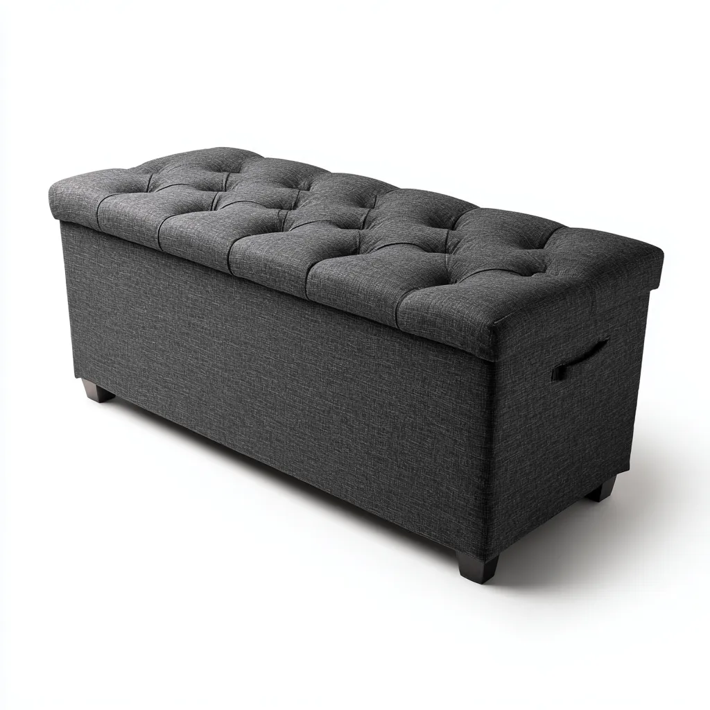 Banc de lit tissu 100x40x45 cm - gris - design moderne-Interiorsta