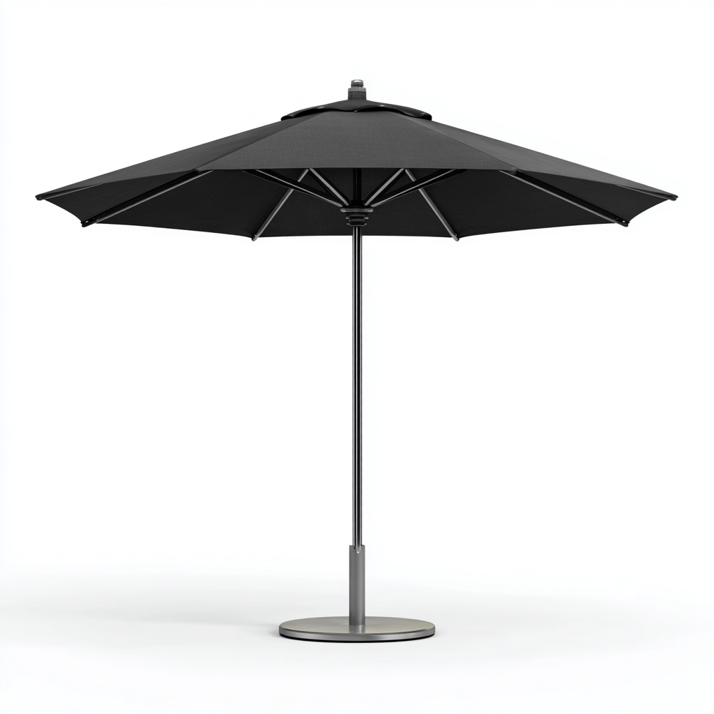 Parasol de jardin - aluminium - 300x300x250 cm - noir - pour terrasse et jardin - design moderne-Interiorsta
