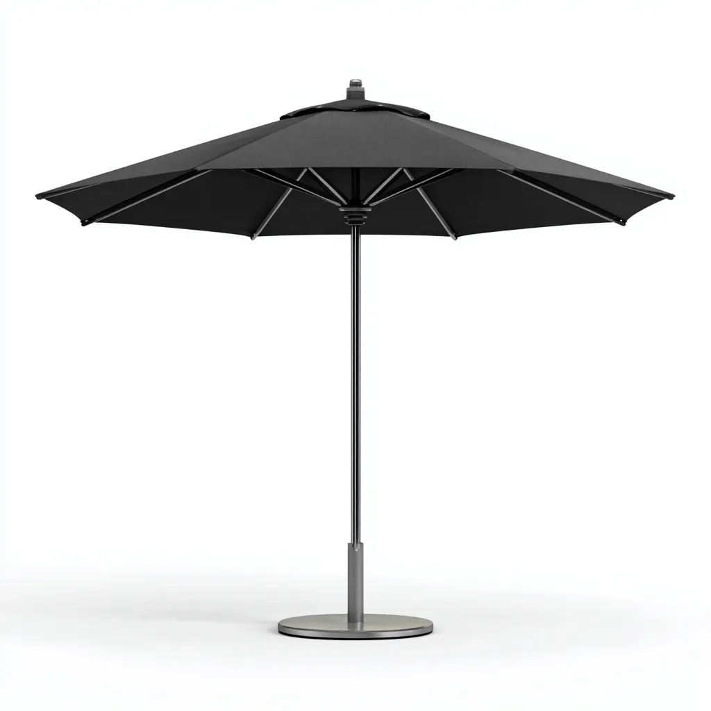 Parasol de jardin - aluminium - 300x300x250 cm - noir - pour terrasse et jardin - design moderne-Interiorsta