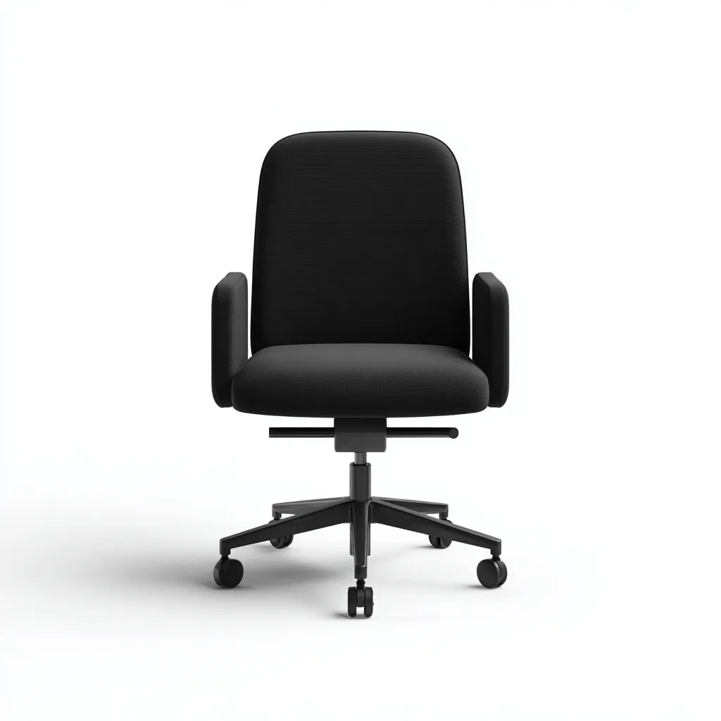 Chaise de bureau ergonomique tissu 58x58x95 cm noire pour poste de travail - design moderne-Interiorsta