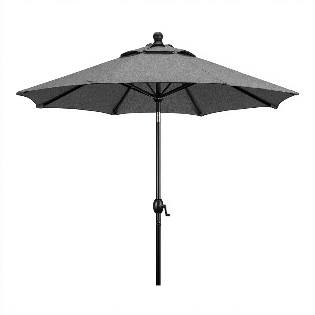 Parasol de jardin - aluminium - 300x300x250 cm - gris - pour terrasse et jardin - design moderne-Interiorsta