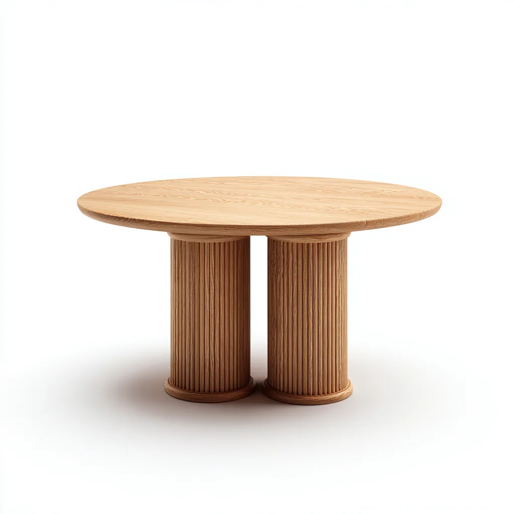 Table à manger bois massif 140x140x76 cm - bois naturel - design contemporain-Interiorsta