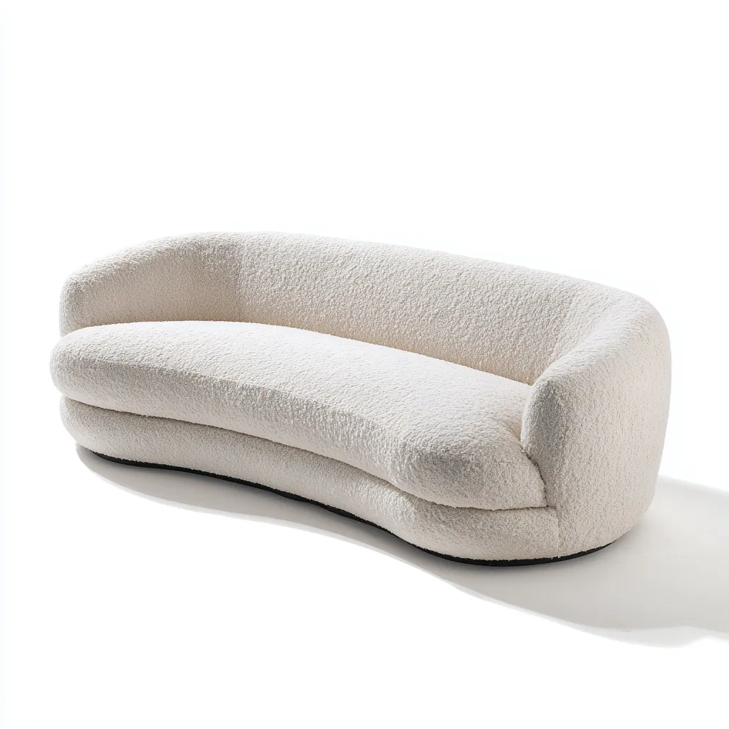 Canapé 2 places tissu 180x92x78 cm - blanc - design moderne pour salon-Interiorsta