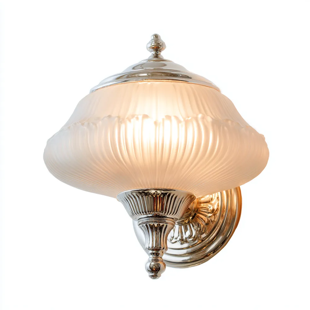 Applique murale métal et verre 22x26x30 cm - argent - style classique - pour intérieur-Interiorsta