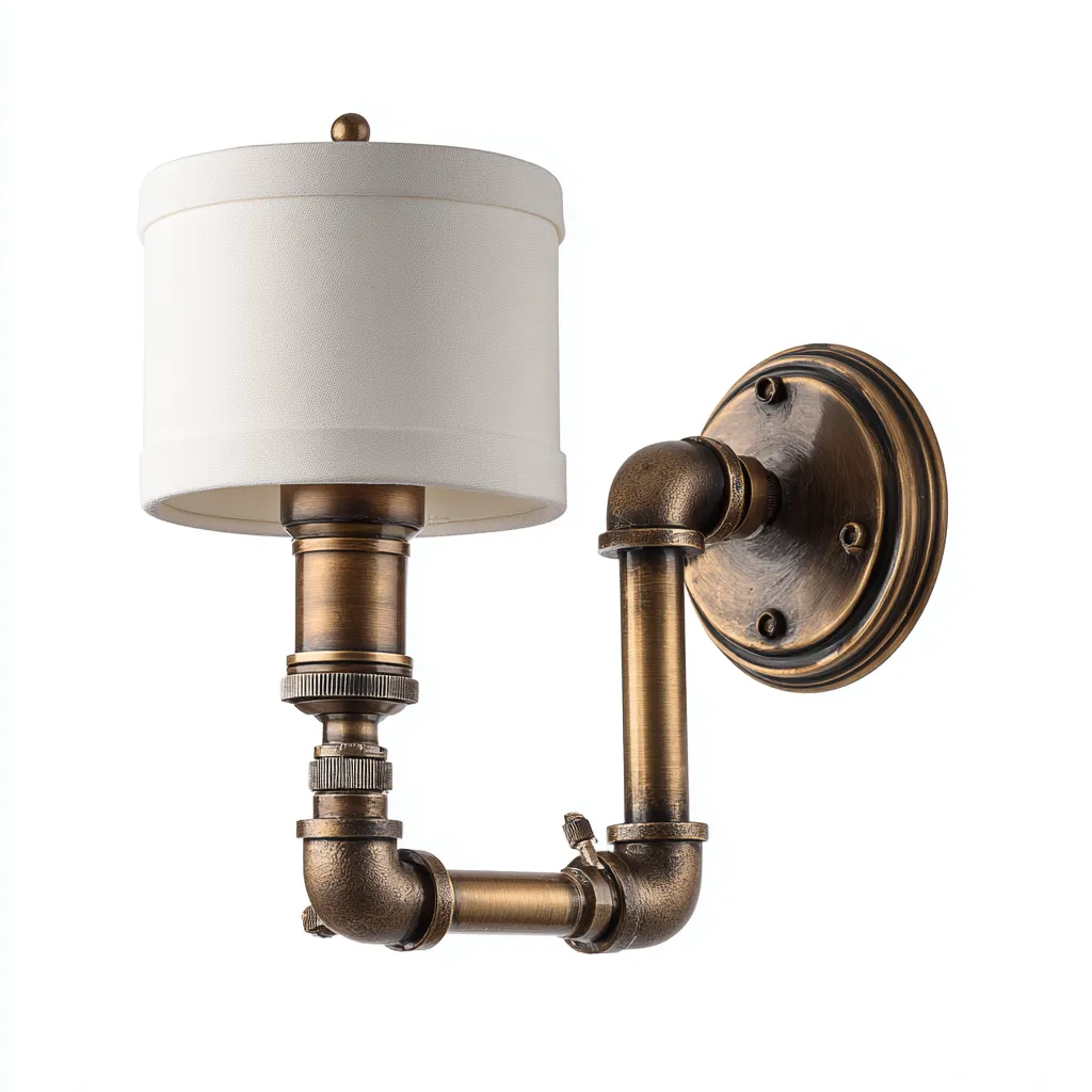 Applique murale métal 18x12x26 cm - bronze-blanc - design industriel-Interiorsta