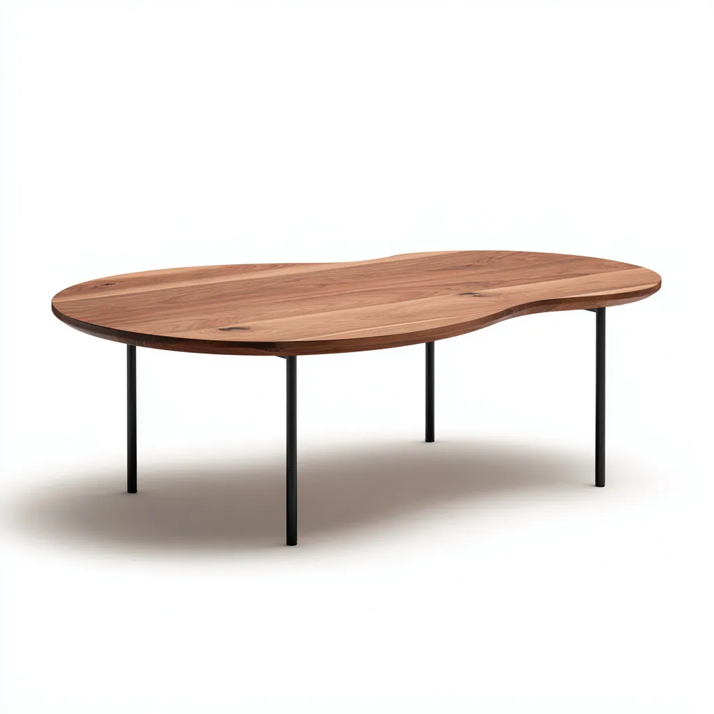 Table basse bois-métal 120x70x40 cm - bois naturel-noir - style moderne-Interiorsta