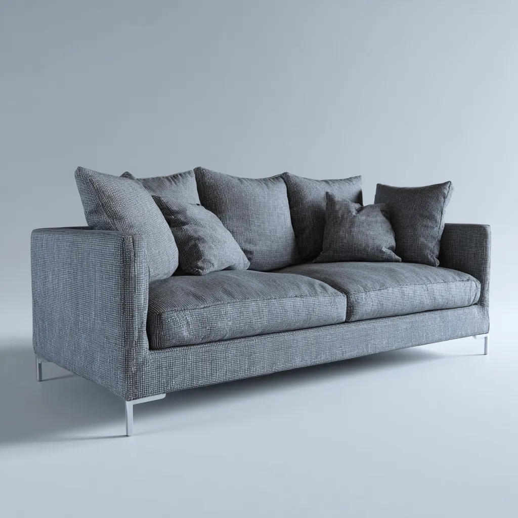 Canapé 2 places tissu 182x96x86 cm - gris - design contemporain pour salon-Interiorsta