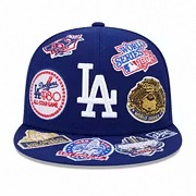 NEW ERA LOS ANGELES DODGERS HERITAGE PATCH SNAPBACK CAP –EMBROIDERED FLAT BRIM BASEBALL HAT-Thesouthcaps