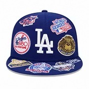 NEW ERA LOS ANGELES DODGERS HERITAGE PATCH SNAPBACK CAP –EMBROIDERED FLAT BRIM BASEBALL HAT-Thesouthcaps