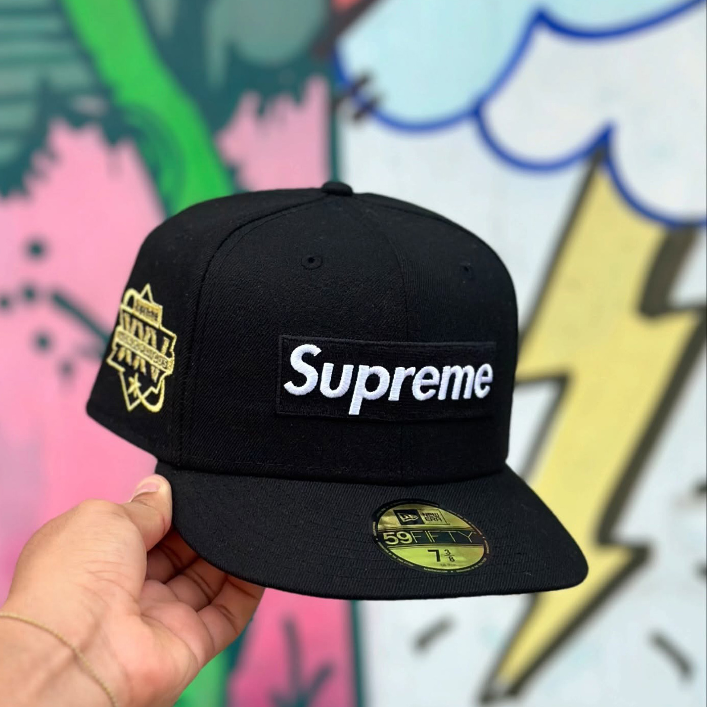 NEW ERA SUPREME BOX LOGO CHAMPIONSHIP 2025 EMBROIDERED CASUAL BASEBALL CAP-Thesouthcaps