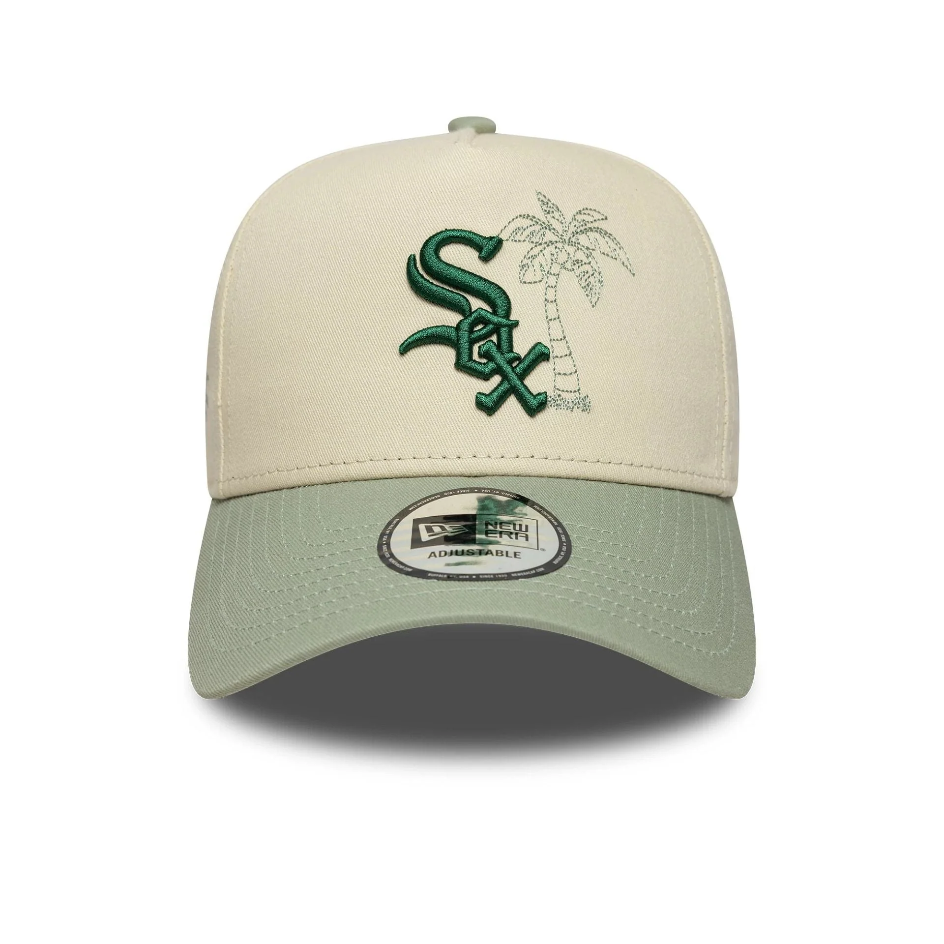 NEW ERA CHICAGO WHITE SOX MLB SUMMER ICON LIGHT BEIGE 9FORTY A-FRAME ADJUSTABLE CAP-Thesouthcaps