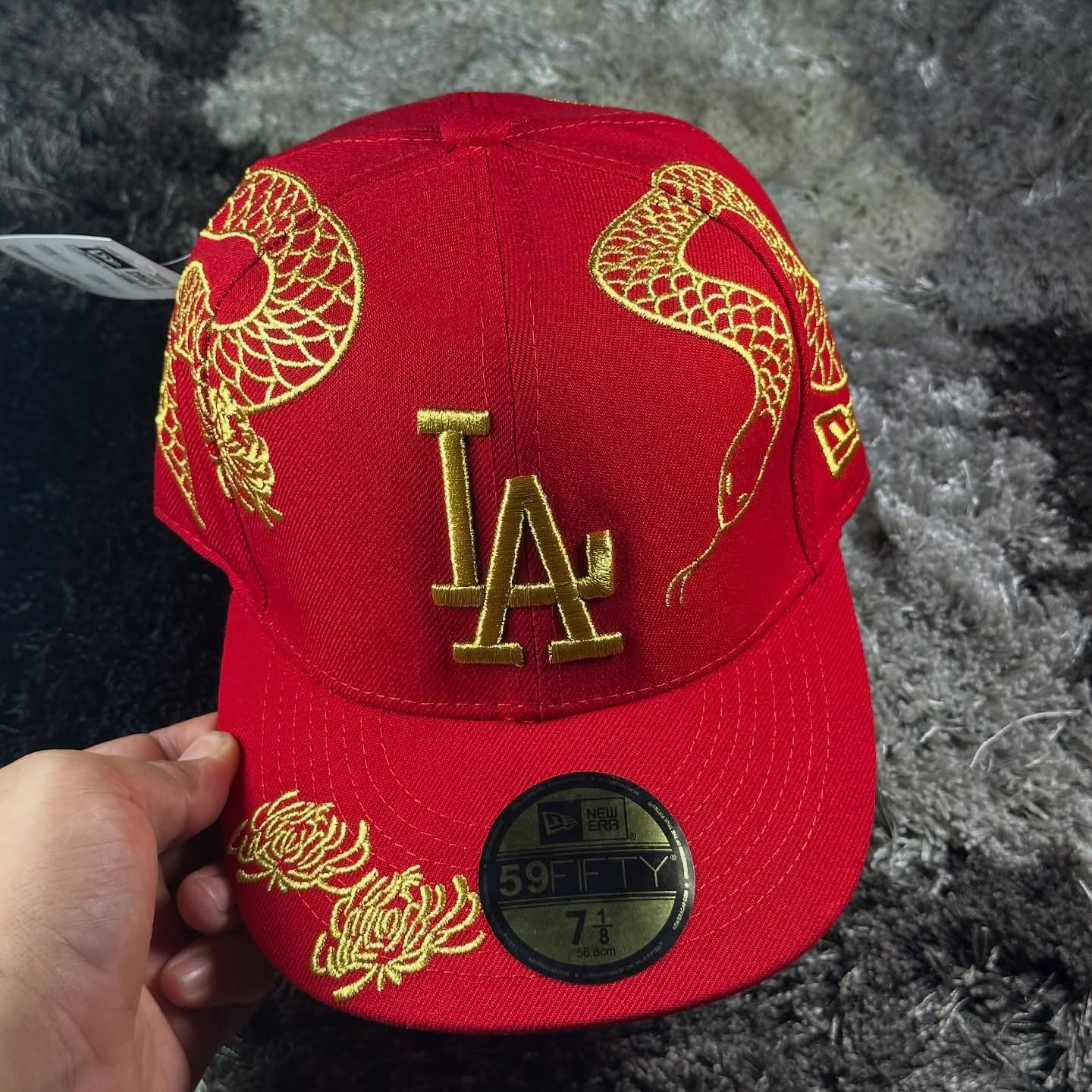 NEW ERA LOS ANGELES DODGERS YEAR OF THE SNAKE EMBROIDERED CASUAL BASEBALL CAP-Thesouthcaps