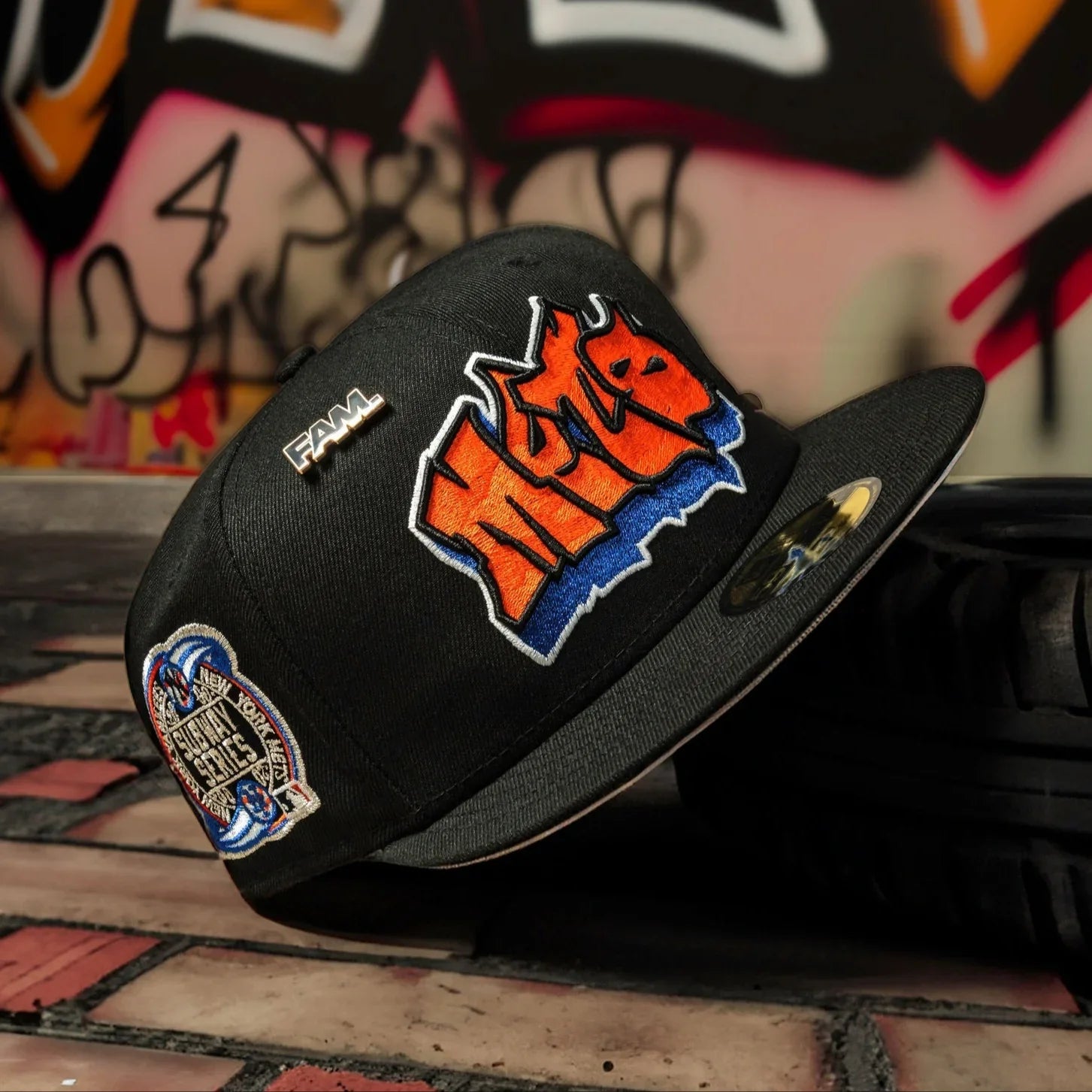 NEW YORK METS MLB BLACK GRAY UV / NEW ERA 59FIFTY FITTED CAP THE SOUTH CAP-Thesouthcaps