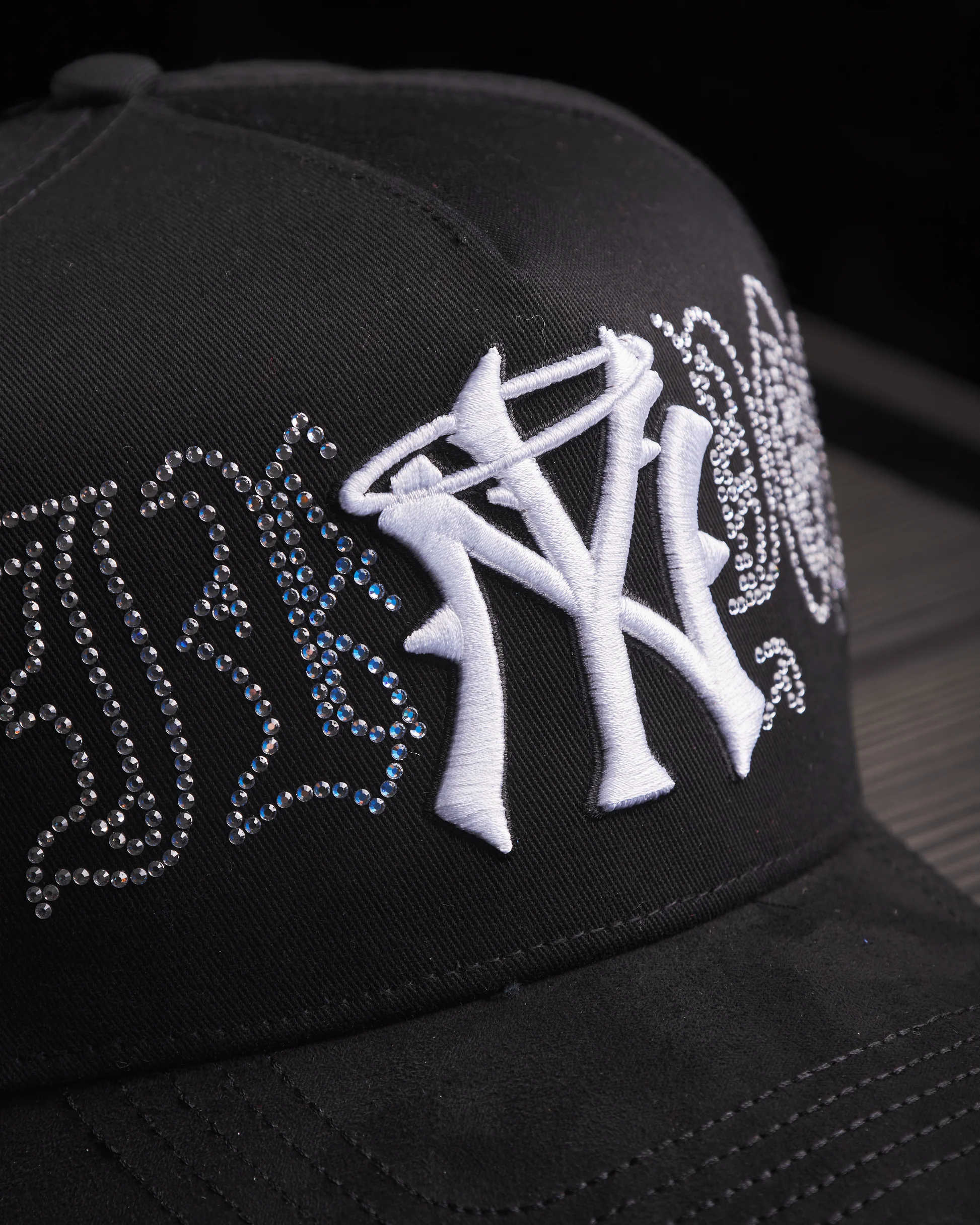 NEW ERA X DANDY HATS "NY Crystals" Black White  UV FITTED CAP THE SOUTH CAP-Thesouthcaps