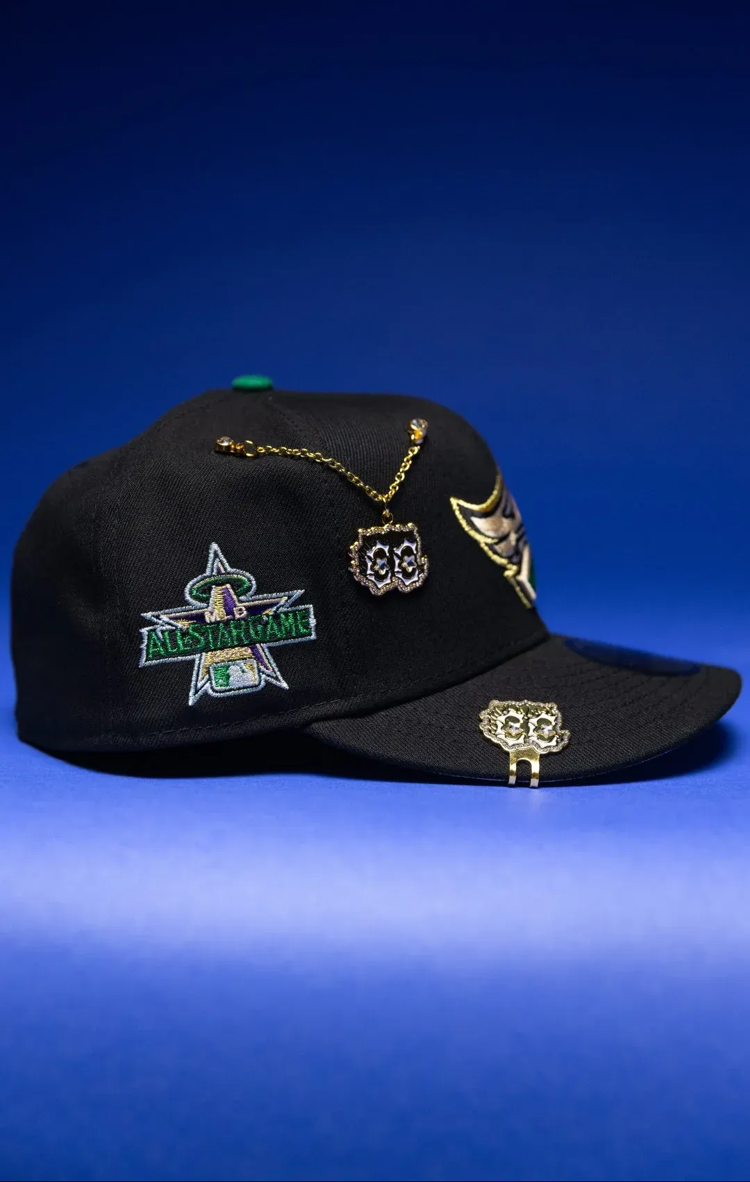 NEW ERA EXCLUSIVE 59FIFTY BLACK ANAHEIM ANGELS W/ 2019 ALL STAR GAME SIDE PATCH THE SOUTH CAP