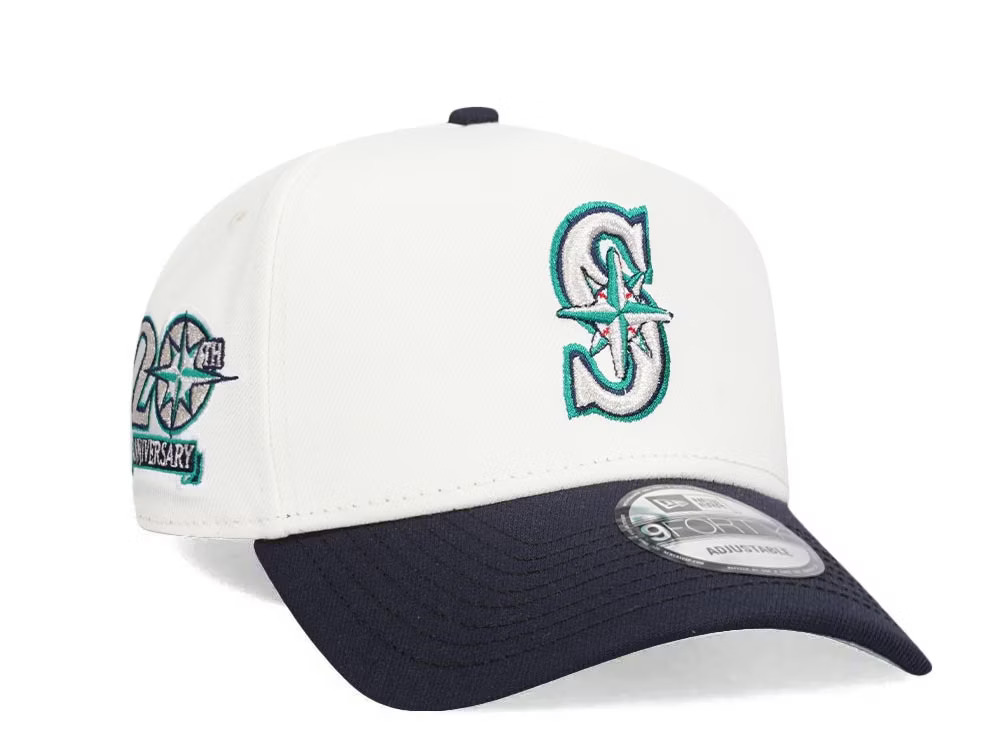 NEW ERA SEATTLE MARINERS 20TH ANNIVERSARY CHROME TWO TONE 9FORTY A FRAME SNAPBACK HAT-Thesouthcaps