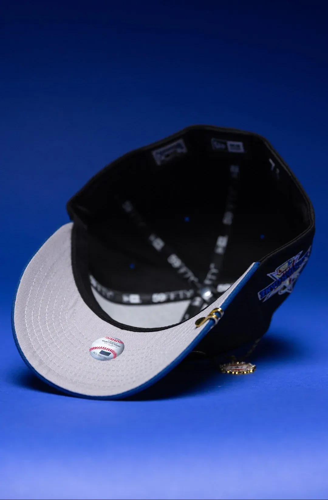 NEW ERA EXCLUSIVE 59FIFTY BLACK/NAVY ANAHEIM ANGELS W/ 2019 ALL STAR GAME SIDE PATCH THE SOUTH CAP