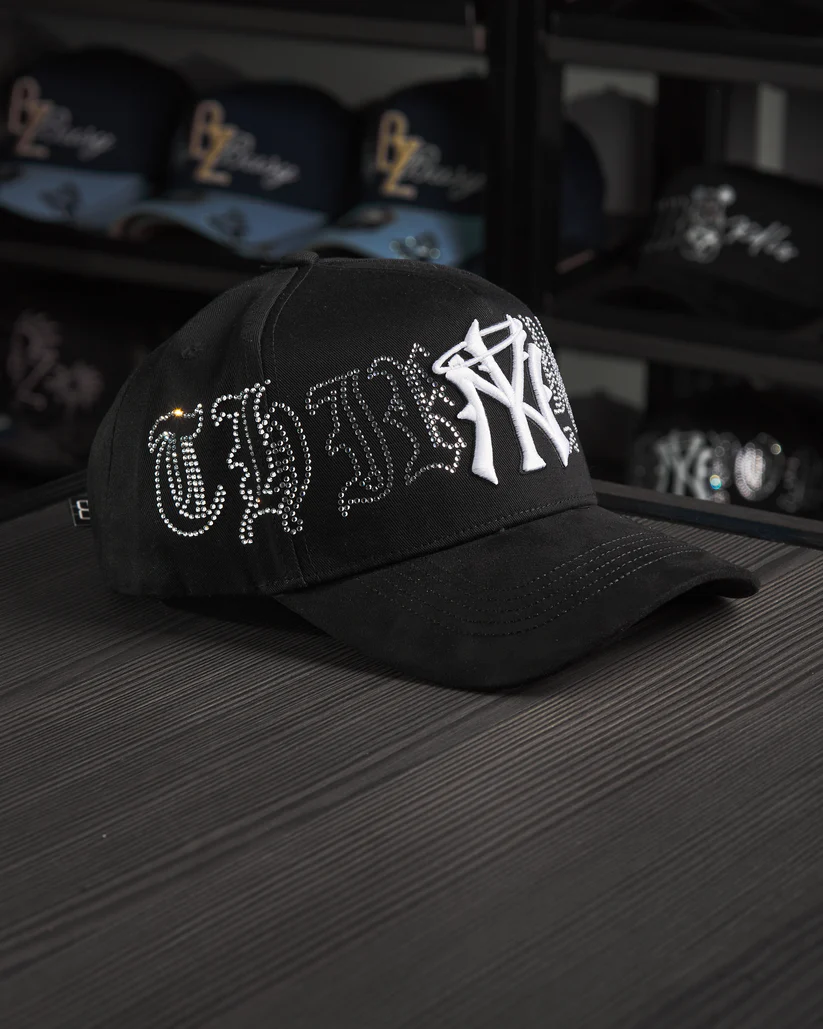 NEW ERA X DANDY HATS "NY Crystals" Black White  UV FITTED CAP THE SOUTH CAP-Thesouthcaps