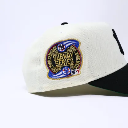 NEW ERA NEW YORK YANKEES SUBWAY SERIES 2000 CHROME TWO TONE EDITION 9FORTY A FRAME SNAPBACK CAP