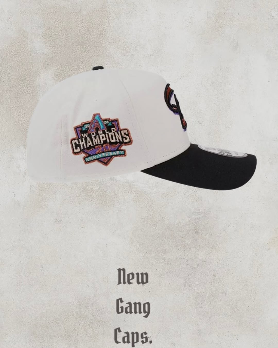 NEW ERA ARIZONA DIAMONDBACKS 20TH ANNIVERSARY WORLD CHAMPIONS TWO TONE 9FORTY A FRAME SNAPBACK HAT-Thesouthcaps
