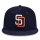 NEW ERA SAN DIEGO PADRES NAVY THROWBACK CORDUROY 1992 ASG PATCH GRAY UV 59FIFTY FITTED HAT THE SOUTH CAP