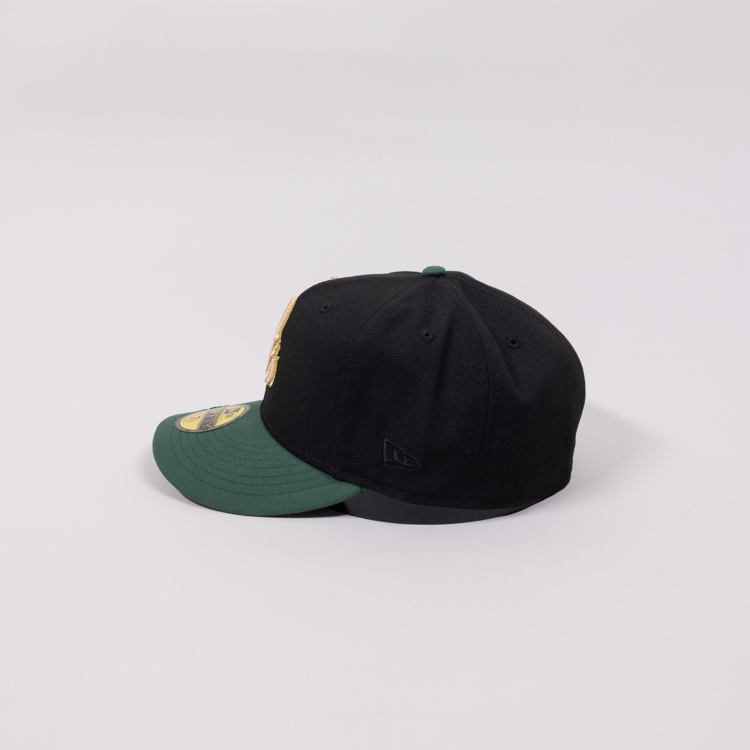 NEW ERA EXCLUSIVE 59FIFTY BLACK/ PINE GREEN BALTIMORE ORIOLES W/ 50TH ANNIVERSARY PATCH-Thesouthcaps