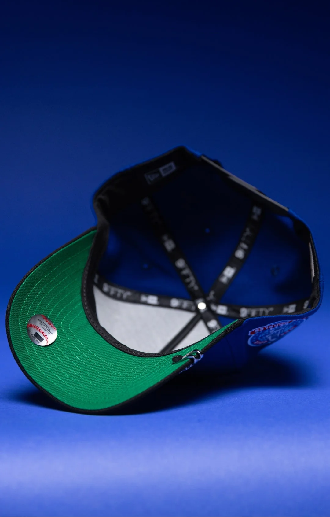 NEW ERA 9FIFTY A-FRAME BLUE/BLACK LOS ANGELES DODGERS SNAPBACK W/PALM TREES + 60TH ANNIVERSARY SIDE THE SOUTH CAP