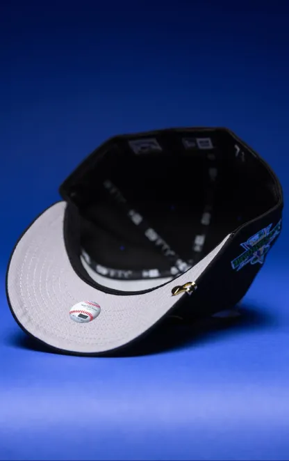 NEW ERA EXCLUSIVE 59FIFTY BLACK ANAHEIM ANGELS W/ 2019 ALL STAR GAME SIDE PATCH THE SOUTH CAP