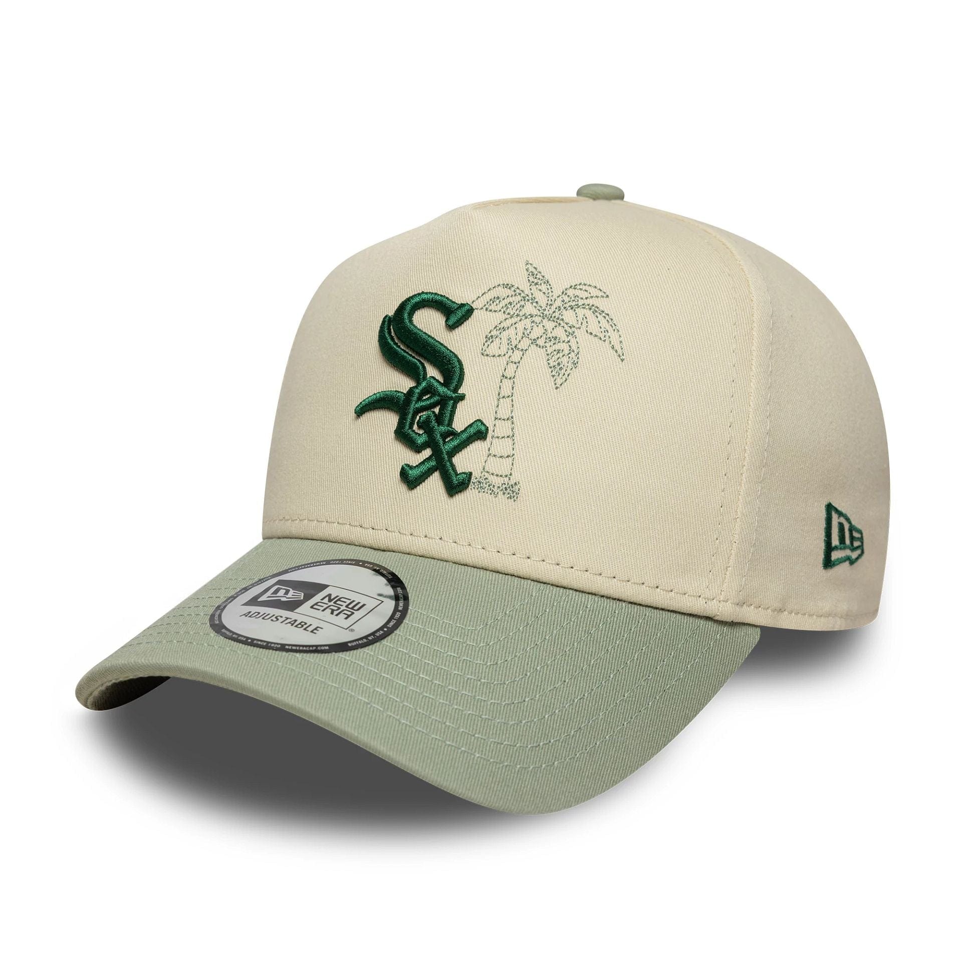 NEW ERA CHICAGO WHITE SOX MLB SUMMER ICON LIGHT BEIGE 9FORTY A-FRAME ADJUSTABLE CAP-Thesouthcaps