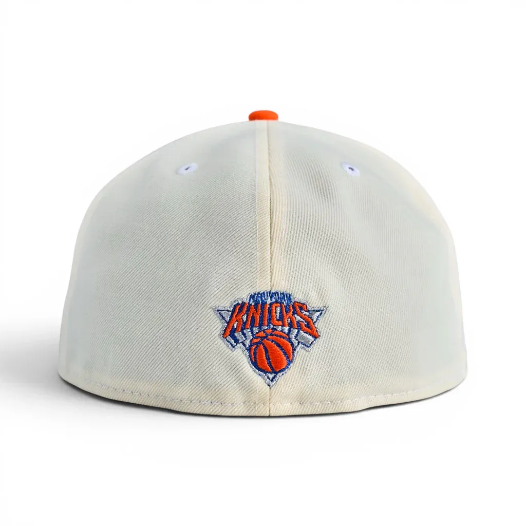 NEW ERA NEW YORK KNICKS KEYS TO THE CITY 59FIFTY FITTED HAT - CHROME WHITE / NAVY-Thesouthcaps