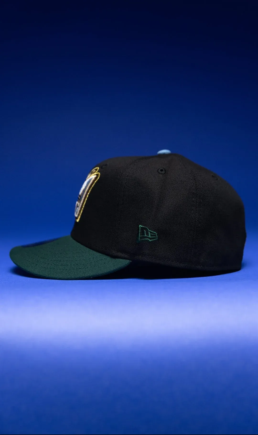 NEW ERA EXCLUSIVE 59FIFTY BLACK/FOREST GREEN ANAHEIM ANGELS W/ 2019 ALL STAR GAME SIDE PATCH THE SOUTH CAP