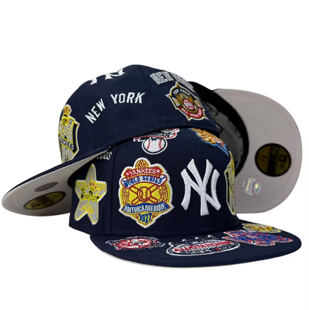 NEW ERA NEW YORK YANKEES HERITAGE PATCH SNAPBACK CAP – BLACK EMBROIDERED FLAT BRIM BASEBALL HAT-Thesouthcaps